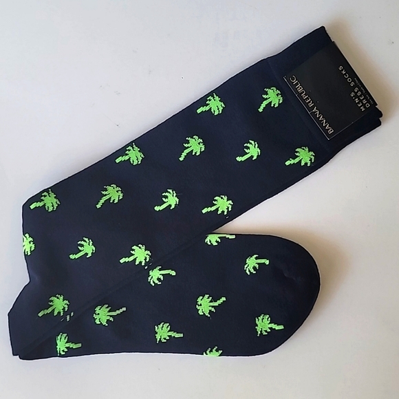 NWT Man's Banana Republic Dress Socks Preppy Navy, One Size - Picture 2 of 6